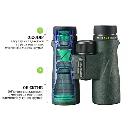 Бінокль Vanguard VEO ED 10x42 WP (VEO ED 1042) - мініатюра 12