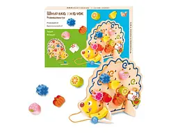 Шнурівка дерев'яна Їжачок, WToys