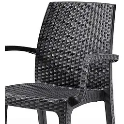 Стілець садовий пластиковий Bica Verona armchair графіт - мініатюра 2