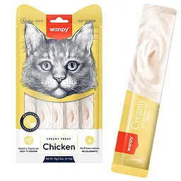 Рідкі ласощі для котів Wanpy Creamy Lickable Treats Chicken Ванпі Курка 5 шт по 14 г