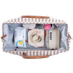 Сумка Childhome Mommy bag stripes nude/terracotta (CWMBBSTNR) - мініатюра 6