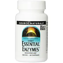 Пробіотики Source Naturals Ефірні Ензими 500мг, 60 гелевих капсул (SN1301)