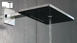 Верхній душ Hansgrohe Rainmaker Select 466х300 3jet хром/білий з кронштейном до стіни 24007400, Хром - мініатюра 4