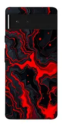 TPU чохол Demsky Black red marble для Google Pixel 6