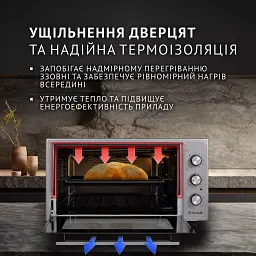 Електрична піч Perfelli MIRAGE 48 GREY - мініатюра 3