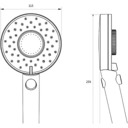 Лейка для душа DiiiB Shower Head DXHS015-1 White-Orang [129567] - мініатюра 9