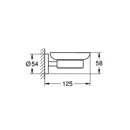 Мильниця з тримачем Grohe QuickFix Start 411932430, Чорний - мініатюра 2