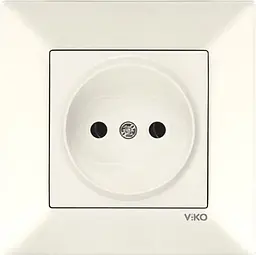Розетка без заземлення VIKO Meridian кремовий (90970207-WH)