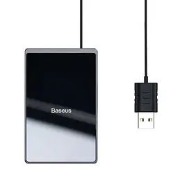 Бездротовий зарядний пристрій Baseus Wireless Charger Card Ultra Thin 15W WX01B-01 Black