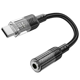 Перехідник Hoco Spirit transparent digital audio converter Type-C to 3.5 mm LS37 15см, DAC
