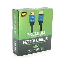 Кабель мультимедійний HDMI M to HDMI M 5.0m V2.0 4Kx2K black Merlion (YT-HDMI(M)/(M)4KV2.0-5.0m/19119) - мініатюра 2