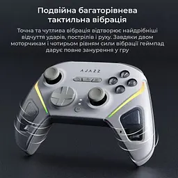 Геймпад Ajazz GP100 2.4G/BT/USB Switch/PC/iOS/Android RGB White (GP100-W) - мініатюра 10