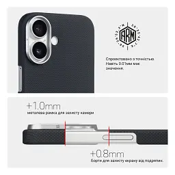Чохол ArmorStandart BlackIcon Aramid Plain MagCase для Apple iPhone 17 Black - мініатюра 6