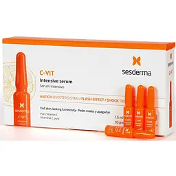 Інтенсивна сироватка Sesderma C-Vit Intensive Serum для тьмяної шкіри 1.5 мл x 10 шт. - мініатюра 2