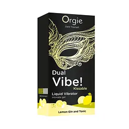 Рідкий вібратор Dual Vibe коктейль Джин-тонік лимон, 15 мл Orgie - мініатюра 4