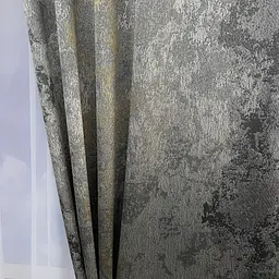 Жакардові мармурові штори сіро-золотистого кольору 2шт. 150х270 з білим шифоновим тюлем 400х270, на ALBO pbe0052755 - мініатюра 8