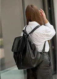 Жіночий рюкзак Sambag Loft LZN чорний 38 х 28 х 18 см (22400001) - мініатюра 2