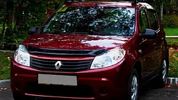 Дефлектор капоту мухобійка для RENAULT Sandero, хб, темний