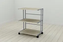 Етажерка на коліщатках Ferrum-decor Каміло 75x40x60 метал Сірий ДСП Дуб Сонома 16мм (FRD-102550)