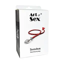 Металева анальна пробка S з диявольським хвостом Art of Sex - Succubus, чорний Art of Sex SX0676 99283 - мініатюра 4