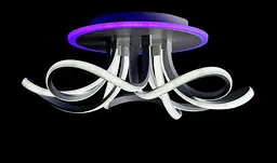 Люстра стельова LED Splendid Ray L78586/7, 224W, білий, сучасний стиль, з пультом, 58 см - мініатюра 2