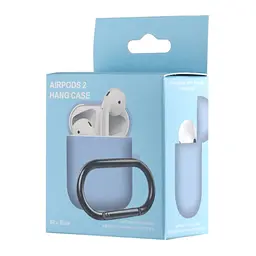 Чехол Silicone Case 1,2mm для AirPods 1/2 Sky синий - миниатюра 2