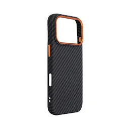 Карбоновый чехол для Apple iPhone 17 Pro, LikeCarbon2 SE MagCase, черный, тонкий защитный чехол-панель из поликарбоната с магнитами N52, MagSafe, противоударный, совместимый с беспроводной зарядкой, приподнятые края для защиты камеры, ArmorStandart (ARM89161) - мініатюра 3