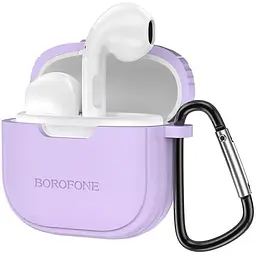 Бездротові TWS навушники Borofone BW29 Case Taro Purple