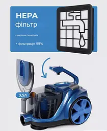 Потужний побутовий пилосос XPRO SK-13005 (45274-SK-13005_2503) - мініатюра 6