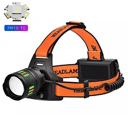 Налобний ліхтар Night Vision Fluorescence BL-T203-TG+COB функція Power Bank 2x18650 IP65 Type-C - мініатюра 2