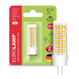 Лампочка Eurolamp Светодиодная капсульная лампа EUROLAMP LED силикон G4 5W 500Lm 400 (LED-G4-0540(12)) - мініатюра 2