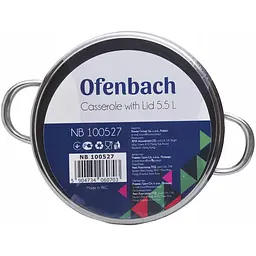 Каструля Ofenbach 5 л з нержавіючої сталі з кришкою (OF-100527) - мініатюра 6