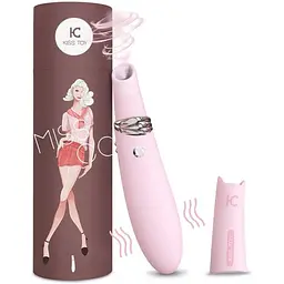 Вакуумний стимулятор з вібрацією KisToy Miss CC Pink - мініатюра 7