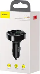 FM-трансмітер Baseus S-09 Overseas Edition 2xUSB Car FM Transmitter Cluster Чорний - мініатюра 3