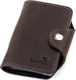 Шкіряна візитниця SHVIGEL 7,5х10,5 см acs0015979
