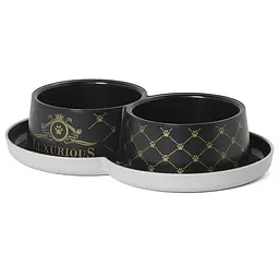 Moderna Double Trendy Dinner Luxurious Рets Модерна дабл Тренди дінер подвійна миска для котів 2х350 мл