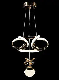 Люстра стельова LED Splendid Ray L124/2, 2 лампи, золото, білий, регульована висота 30-120 см - мініатюра 5