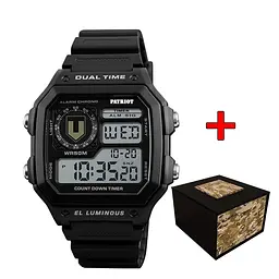 Чоловічий наручний годинник 010BKTRO ТРО Чорні + Коробка Patriot acs0031025