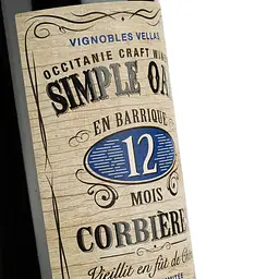 Вино Vignobles Vellas Oak Simple Rouge AOP Corbieres 2021 червоне сухе 0.75 л - мініатюра 3