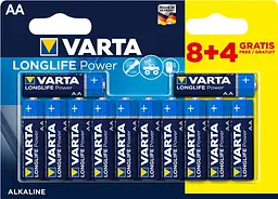 Батарейка Longlife Power лужна AA блістер 12 шт VARTA teh0018550