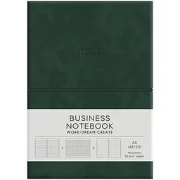Зошит Genius Business А5 96 аркушів у лінію м'яка палітурка Green (A5-7141)