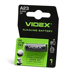 Батарейка лужна Videx А23/Е23А 1шт BLISTER CARD VIDEX (24236-000)