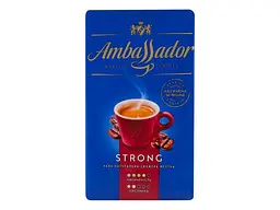 Кава мелена AMBASSADOR 225г Strong, вак.уп.