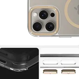 Чохол TPU Space Case Apex with MagSafe для Apple iPhone 16 Pro Max (6.9") Gold - мініатюра 5
