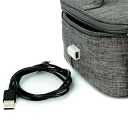 Термосумка для їжі з підігрівом від USB 21x16x8 см Сіра (91500001) - мініатюра 10