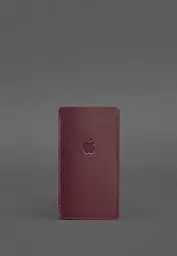 Шкіряний чохол для iPhone 12 Бордовий
