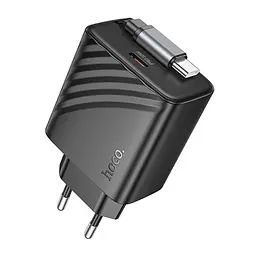 Зарядний пристрій Hoco N58 Type-C PD 30W + кабель Type-C чорний