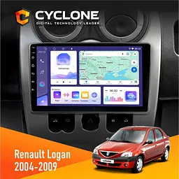 Штатна магнітола Renault Logan 2004-2007 Cyclone C9-011 4x64, DSP Cyclone (НФ-00007108)