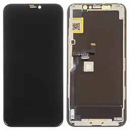 Дисплей для Apple iPhone 11 Pro, чорний, з рамкою, High, (OLED), GX OEM hard