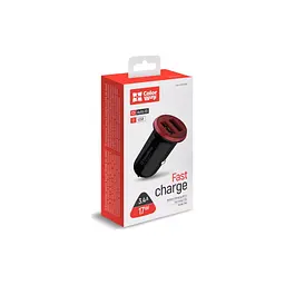 Зарядний пристрій ColorWay 2xUSB AUTO ID 3.4 А (17 Вт) червоно-чорний (CW-CHA026-BK) - мініатюра 4